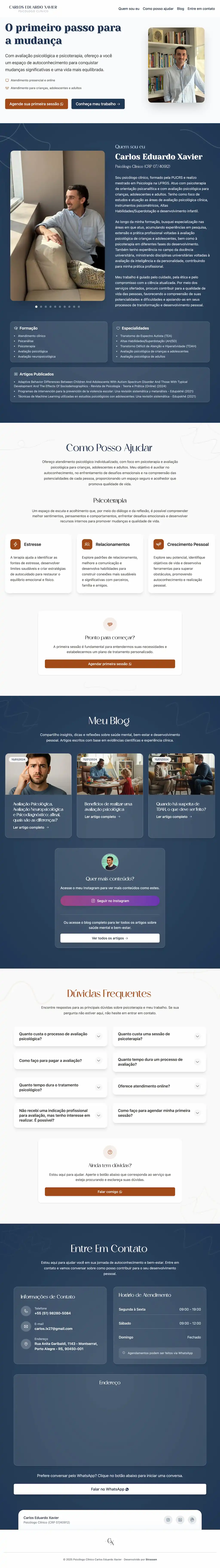 Screenshot de Psicólogo Carlos Xavier