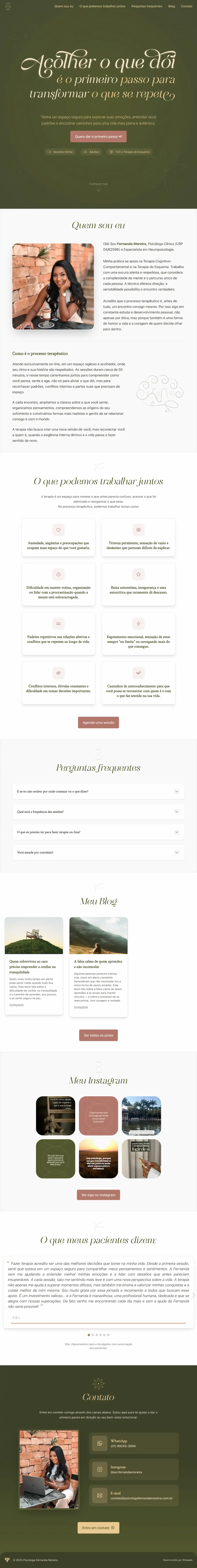 Screenshot de Psicóloga Fernanda Moreira